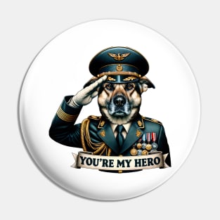 Commander Canine Pin