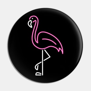 Neon pink flamingo Pin
