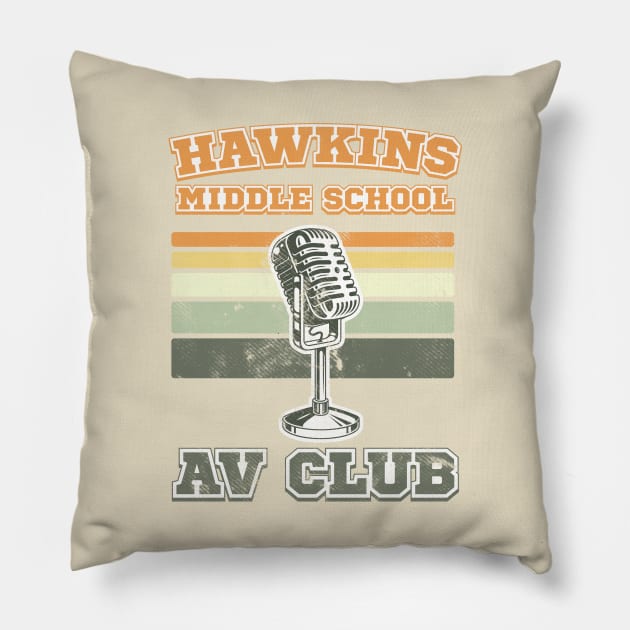 Hawkins Middle School AV Club Pillow by tvshirts