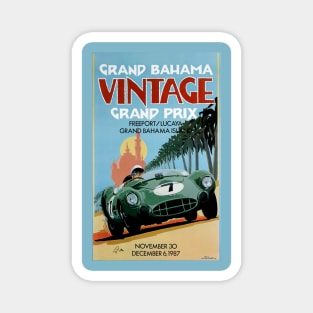 Vintage Travel Poster - Bahama Grand Prix Magnet