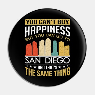 Vintage San Diego City - I Love San Diego Funny gift Pin