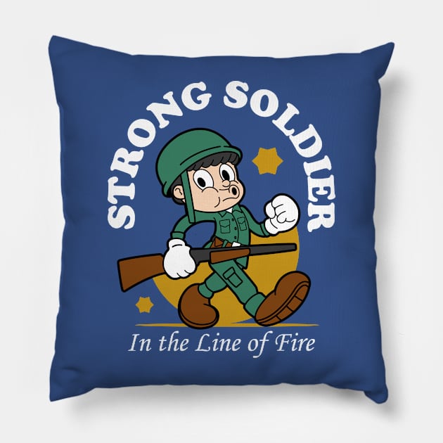 Strong Soldier Pillow by Harrisaputra