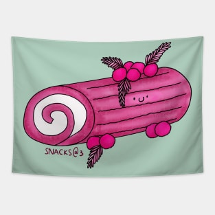 Yule log in PINK Tapestry