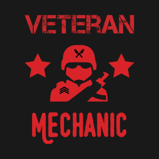 Veteran Mechanic Red Army T-Shirt