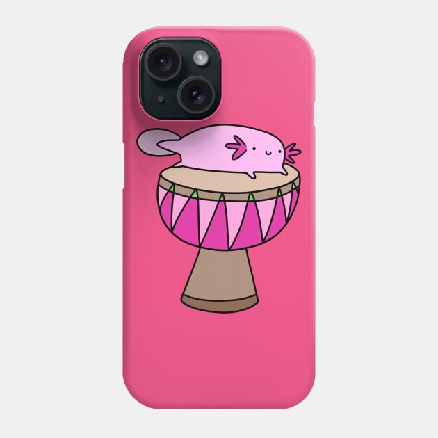 Axolotl and Djembe Phone Case by saradaboru