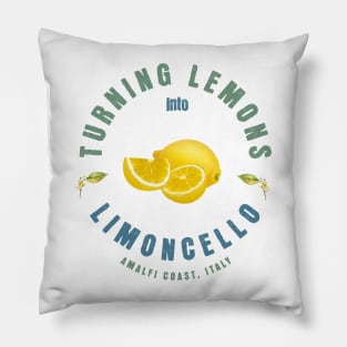 Turning Lemons into Limoncello, Italy Pillow