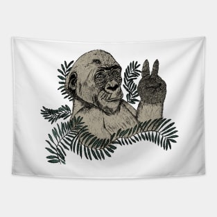 Peace Gorilla Tapestry