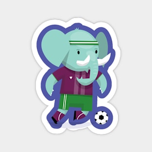 Soccer Elephant Portugal Magnet