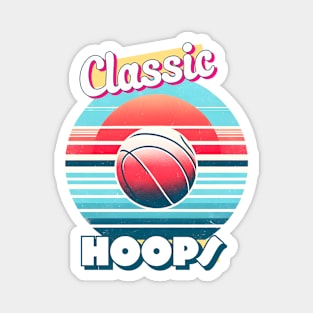 Retro Classic Hoops Basketball Magnet