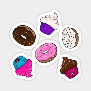 Kawaii Donuts and Cupcakes Magnet