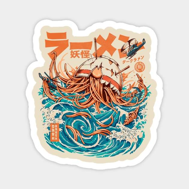 Dark Great Ramen off Kanagawa Magnet by Ilustrata