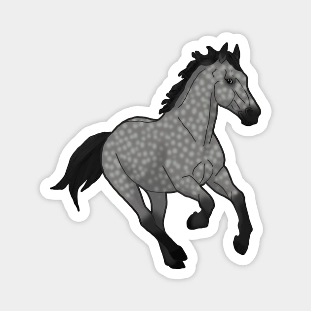Dapple grey horse Magnet by Shyflyer