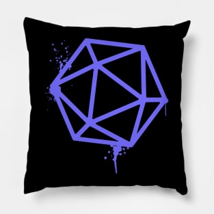 Purple D20 Dice Tabletop RPG Gaming Pillow