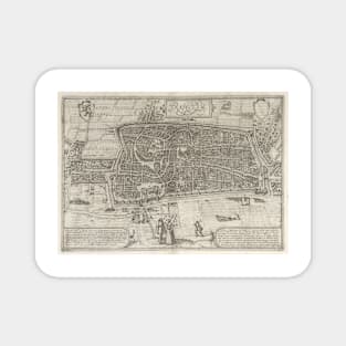 Vintage Map of Utrecht Netherlands (1575) Magnet