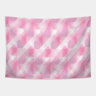 Pink Seaside Retreat: Summer Breezy Gingham Vibes Tapestry