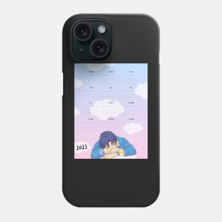 Aesthetic Sleeping Anime Boy 2023 Calendar Phone Case