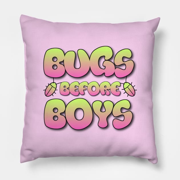 Bugs Before Boys Pillow by gates2hell