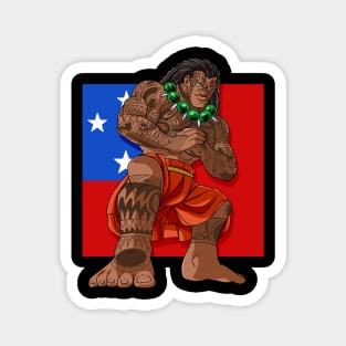 Samoan Pride Samoa Flag Polynesian Haka Dance Magnet