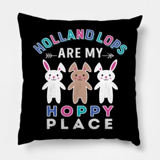 Holland Lops Bunny Shirt Rabbit Gift Animal Rescue Bunny Mom Pillow