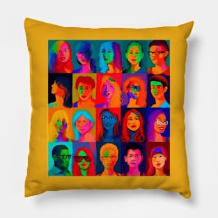 Colorful people Pillow