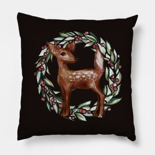 Christmas Fawn Pillow