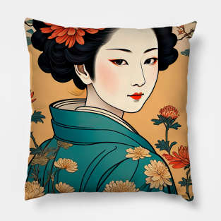 Japanese geisha Pillow