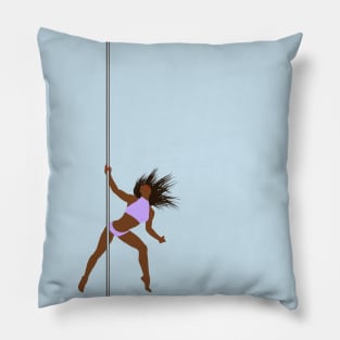 Brunette Pole Dancer Pillow