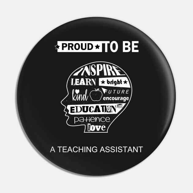 Teaching Assistant Pin by Mint Cloud Art Studio