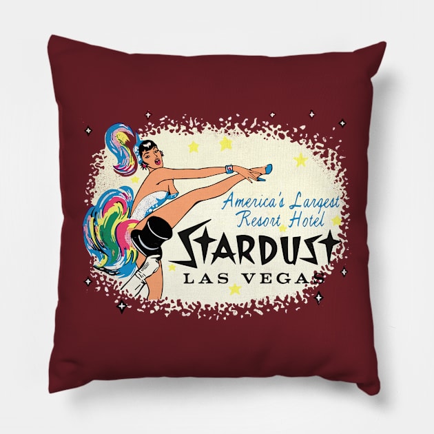 Stardust Hotel & Casino, Lido De Paris Pillow by CultOfRomance