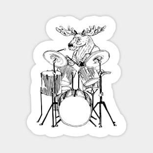 SEEMBO Moose Playing Drums Drummer Drumming Music Fun Band Magnet