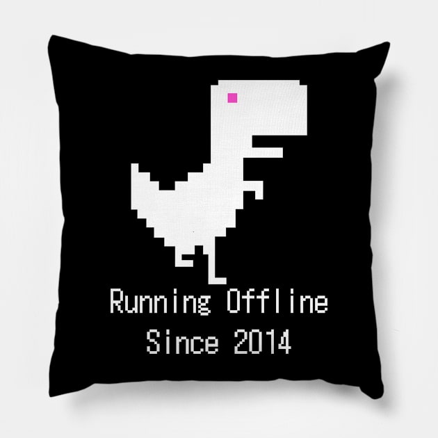 8bit Dinosaur game no 1 game Pillow by SYAO