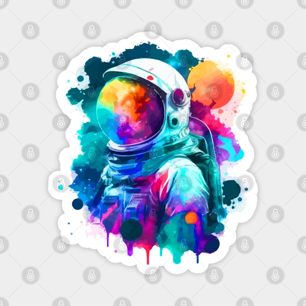 Astronaut Galaxy Magnet by machmigo