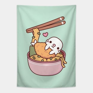 Cute Tempura Seal Soba Noodles Funny Tapestry