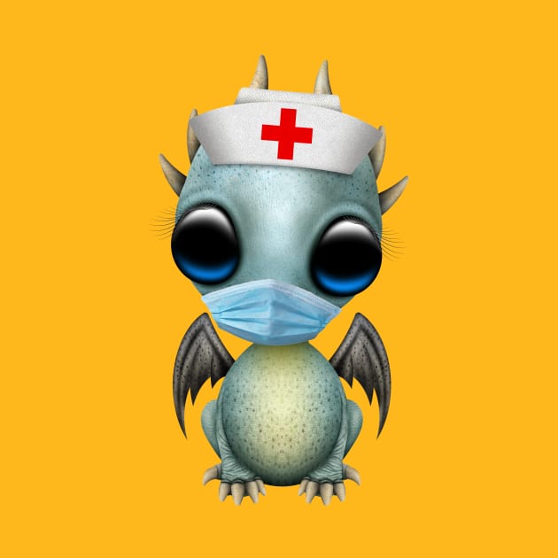 Cute Baby Blue Dragon Nurse by jeffbartels