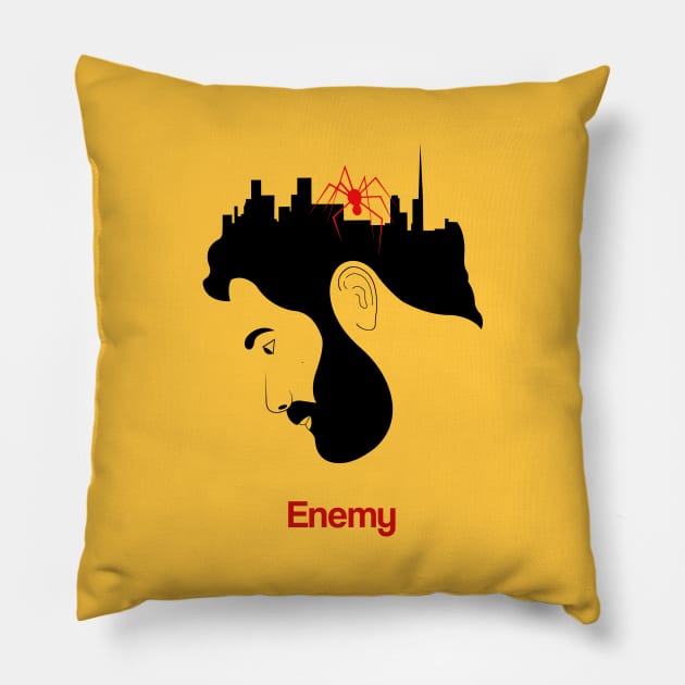 Enemy Minimal Movie Fan Art Denis Villeneuve Pillow by Rozbud