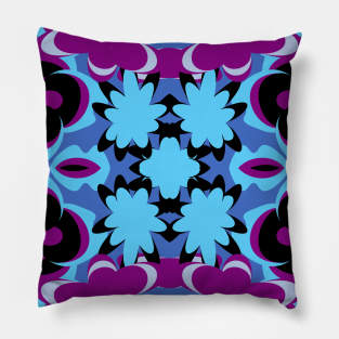 abstract seamless floral pattern exotic shapes Pillow