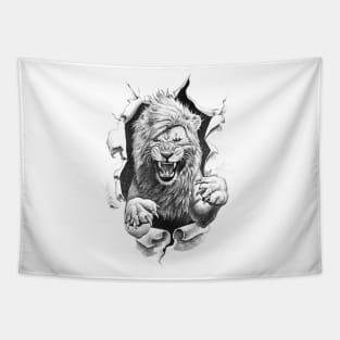 The Wild Lion Tapestry