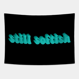 Tiktok Still Softish Blue Gradient Design Tapestry