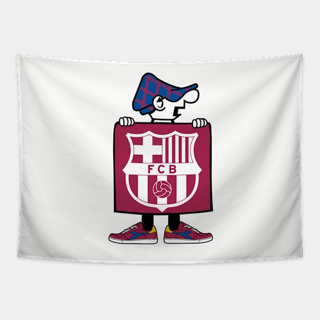 Visca Barca Tapestry by lounesartdessin