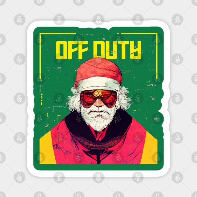 Off Duty Santa Magnet by Bondoboxy