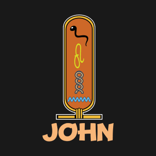 JOHN-American names in hieroglyphic letters-JOHN, name in a Pharaonic Khartouch-Hieroglyphic pharaonic names T-Shirt