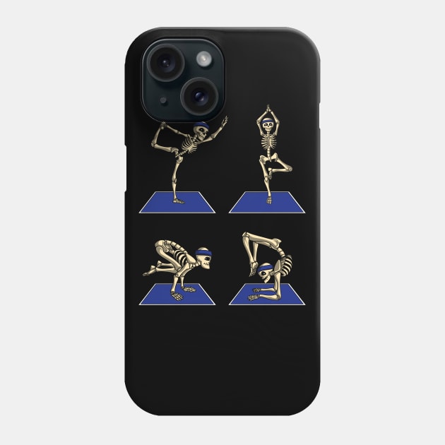 Skeleton Yoga Phone Case by underheaven