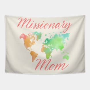 Missionary Mom Watercolor Earth LDS Missionary Gift Tapestry
