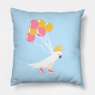 Rollerblading Cockatoo Pillow