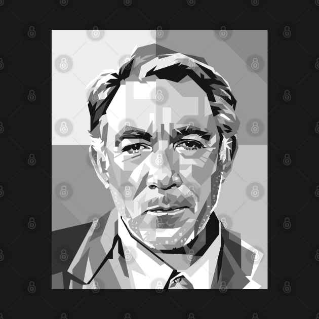 Anthony Quinn Grayscale illustration 2 by RJWLTG