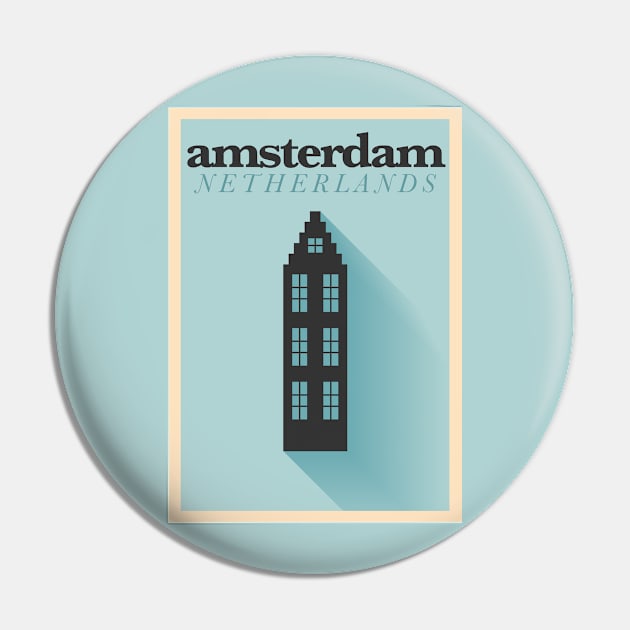 Amsterdam Poster Design Pin by kursatunsal