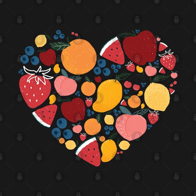 Fruits love heart by ArtStopCreative