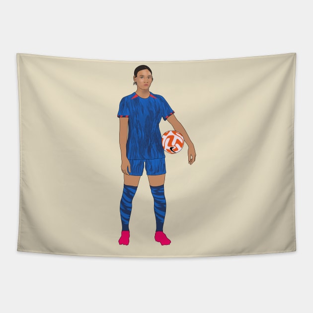 Trinity Rodman Women's Soccer Tapestry by Hevding