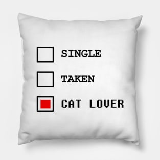 Cat lover white quote meme merch Pillow