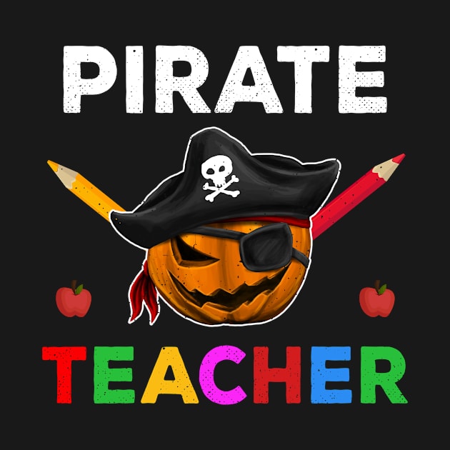 Pirate Teacher Funny Halloween Party Gift for Teach Dad Mom by kaza191